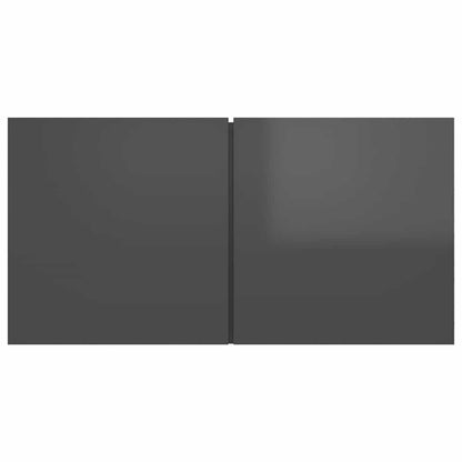 vidaXL Meubles TV suspendus 2 pcs gris brillant 60x30x30 cm