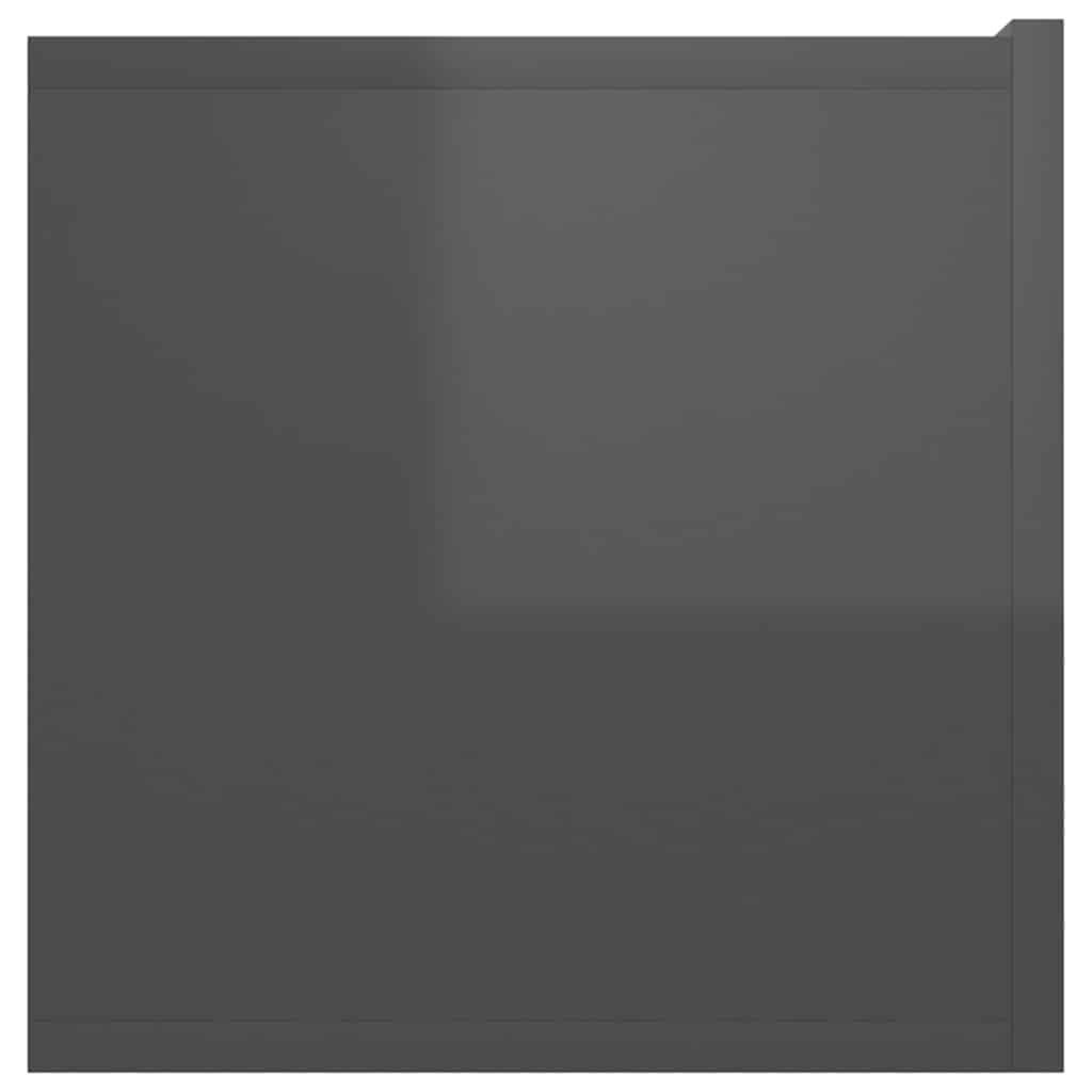 vidaXL Meubles TV suspendus 2 pcs gris brillant 60x30x30 cm