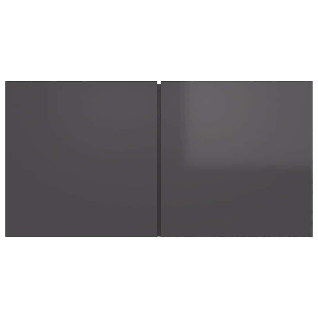 vidaXL Meubles TV muraux 3 pcs Gris brillant 60x30x30 cm