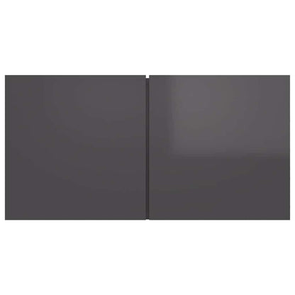 vidaXL Meubles TV muraux 3 pcs Gris brillant 60x30x30 cm