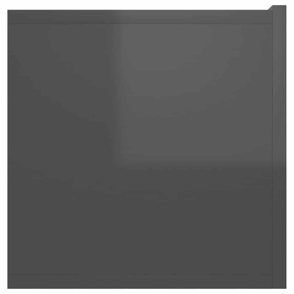 vidaXL Meubles TV muraux 3 pcs Gris brillant 60x30x30 cm