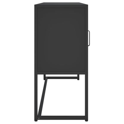 vidaXL Sideboard Schwarz 105x35x75 cm Stahl