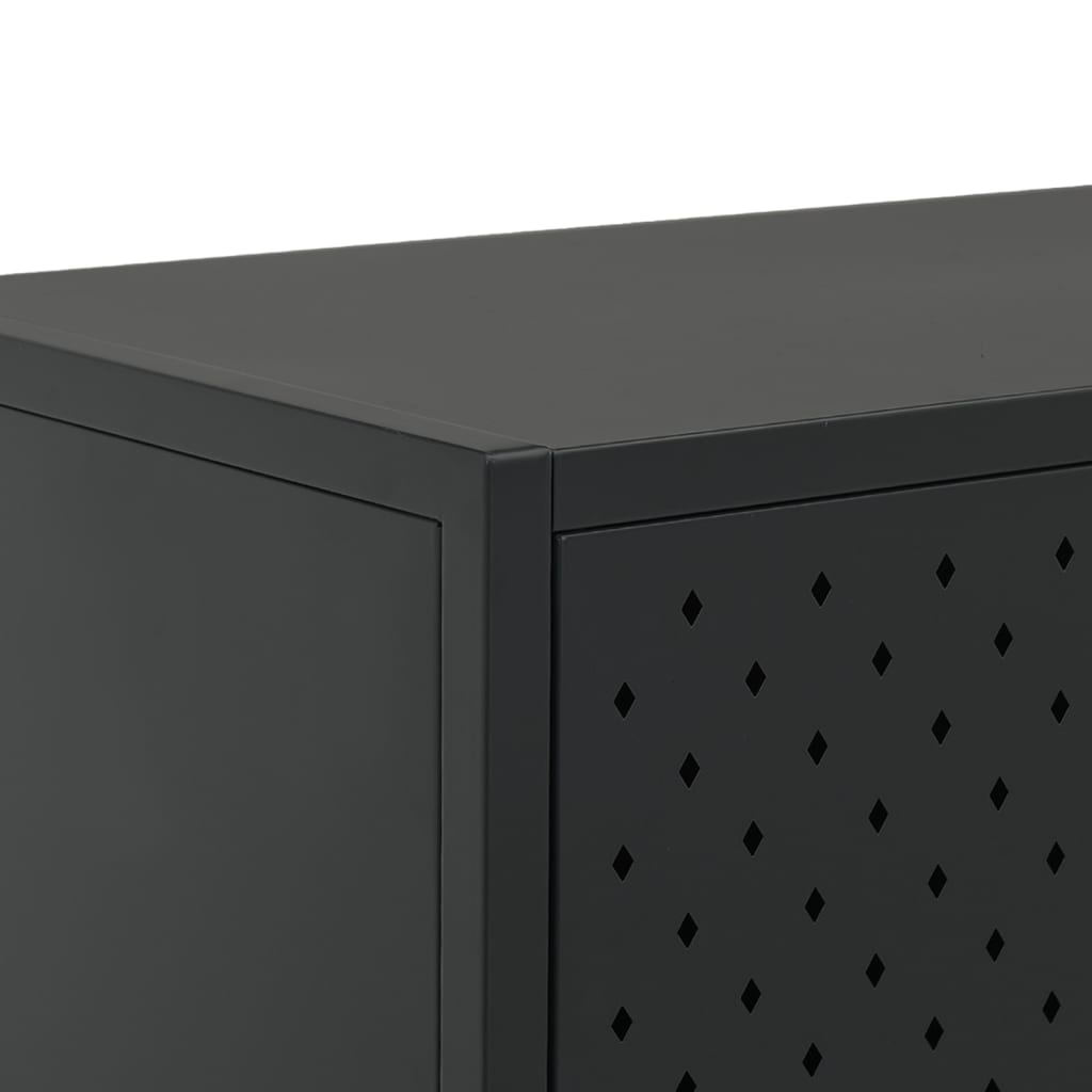 vidaXL Sideboard Schwarz 105x35x75 cm Stahl