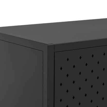 vidaXL Sideboard Schwarz 105x35x75 cm Stahl