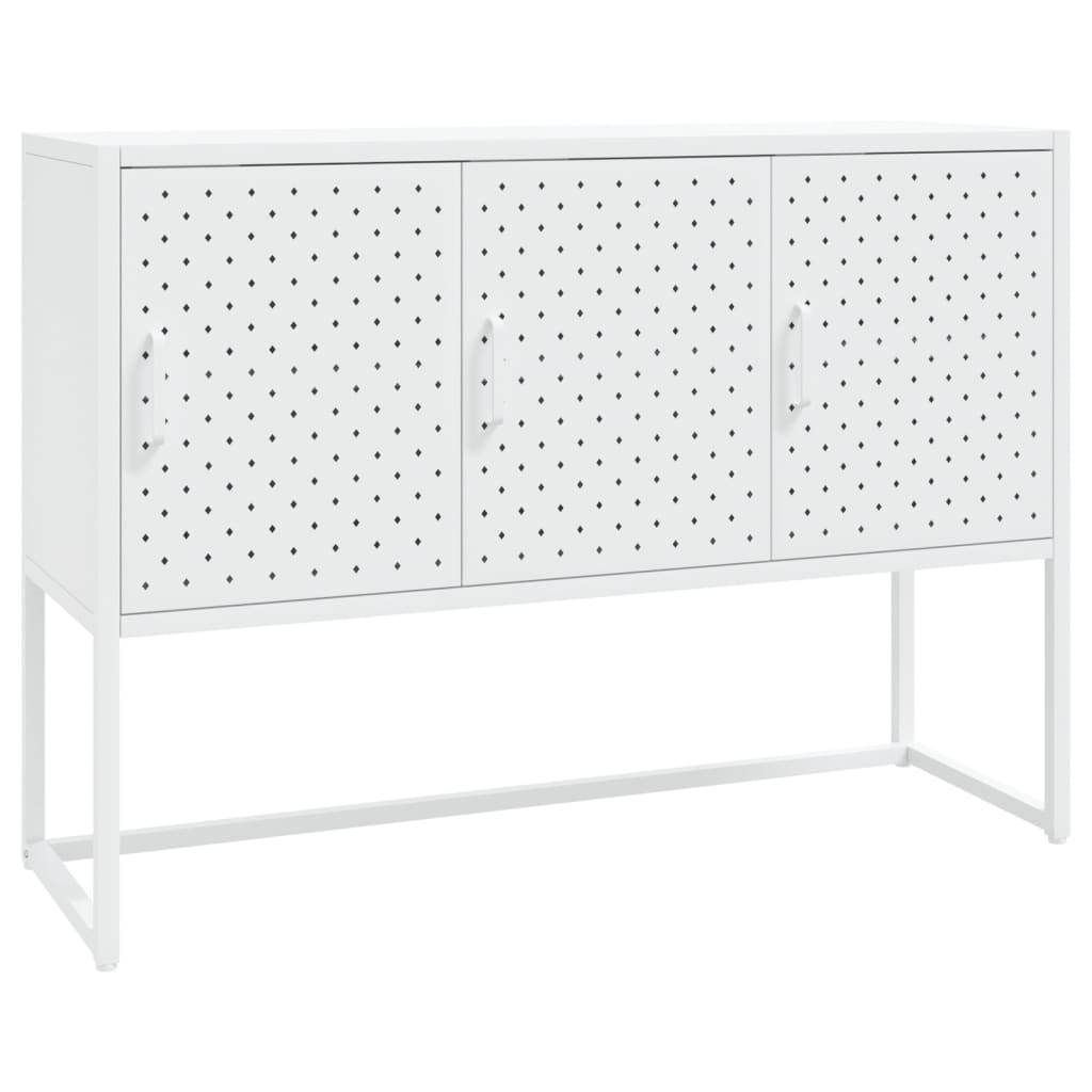 vidaXL Sideboard Weiß 105x35x75 cm Stahl