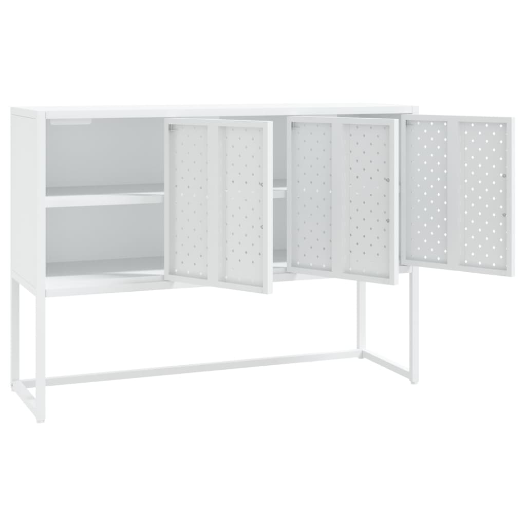 vidaXL Sideboard Weiß 105x35x75 cm Stahl
