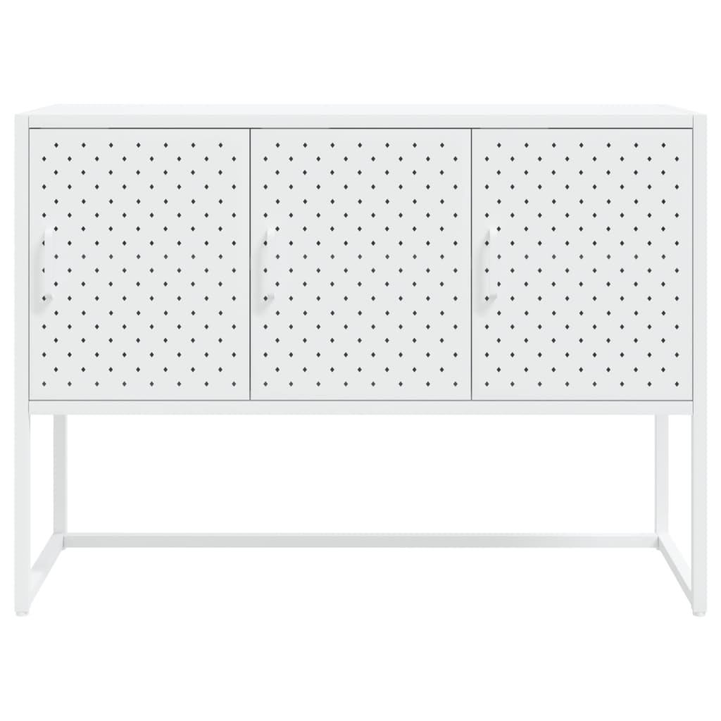 vidaXL Sideboard Weiß 105x35x75 cm Stahl