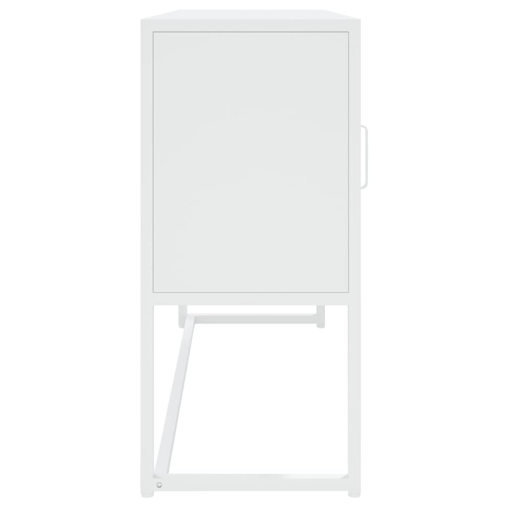 vidaXL Sideboard Weiß 105x35x75 cm Stahl
