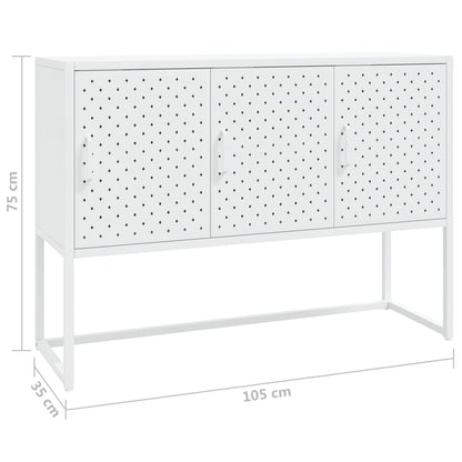 vidaXL Sideboard Weiß 105x35x75 cm Stahl