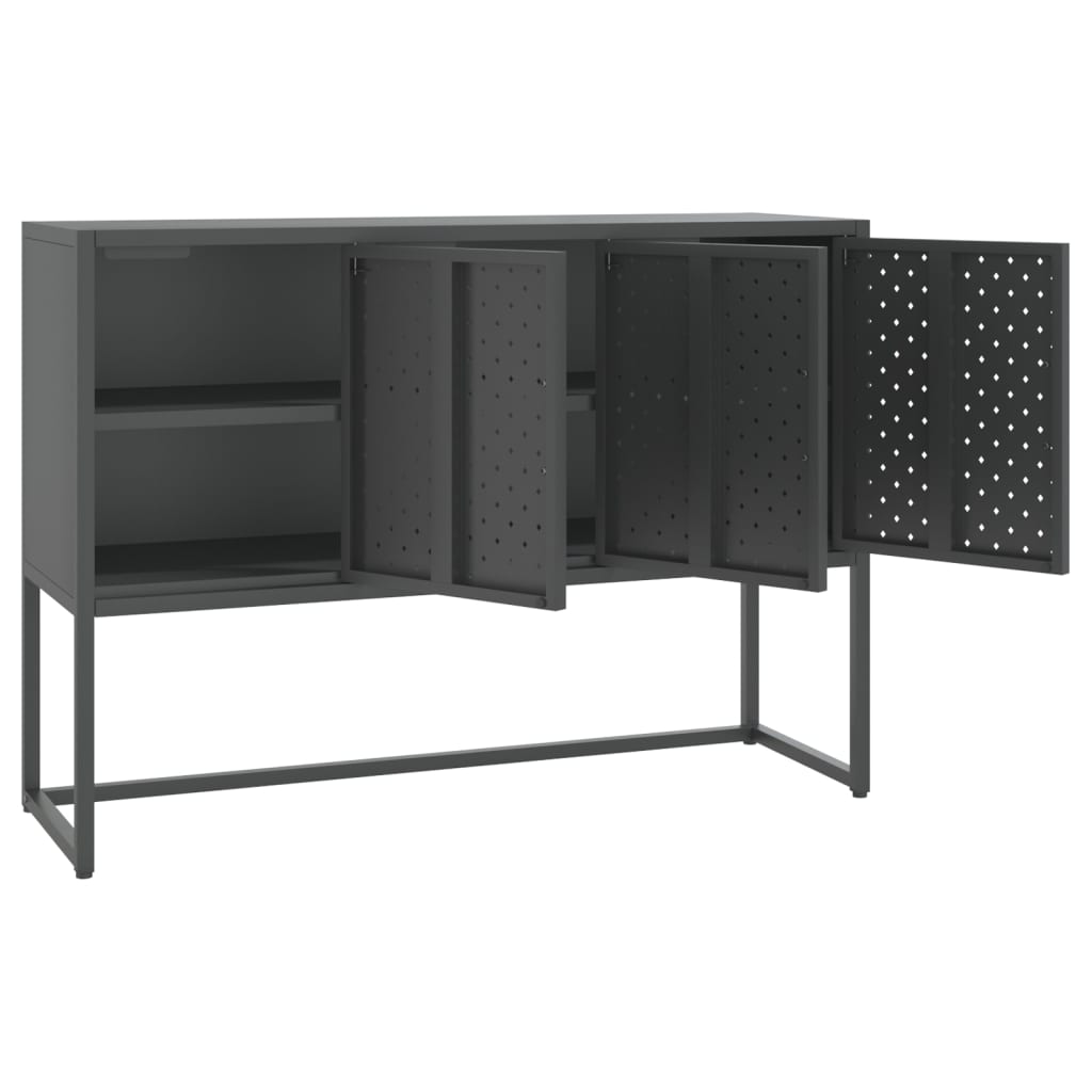 vidaXL Bahut Anthracite 105x35x75 cm Acier