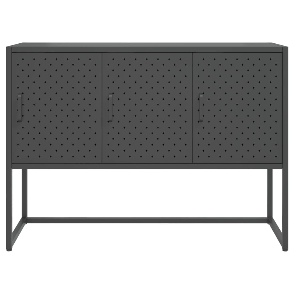 vidaXL Bahut Anthracite 105x35x75 cm Acier