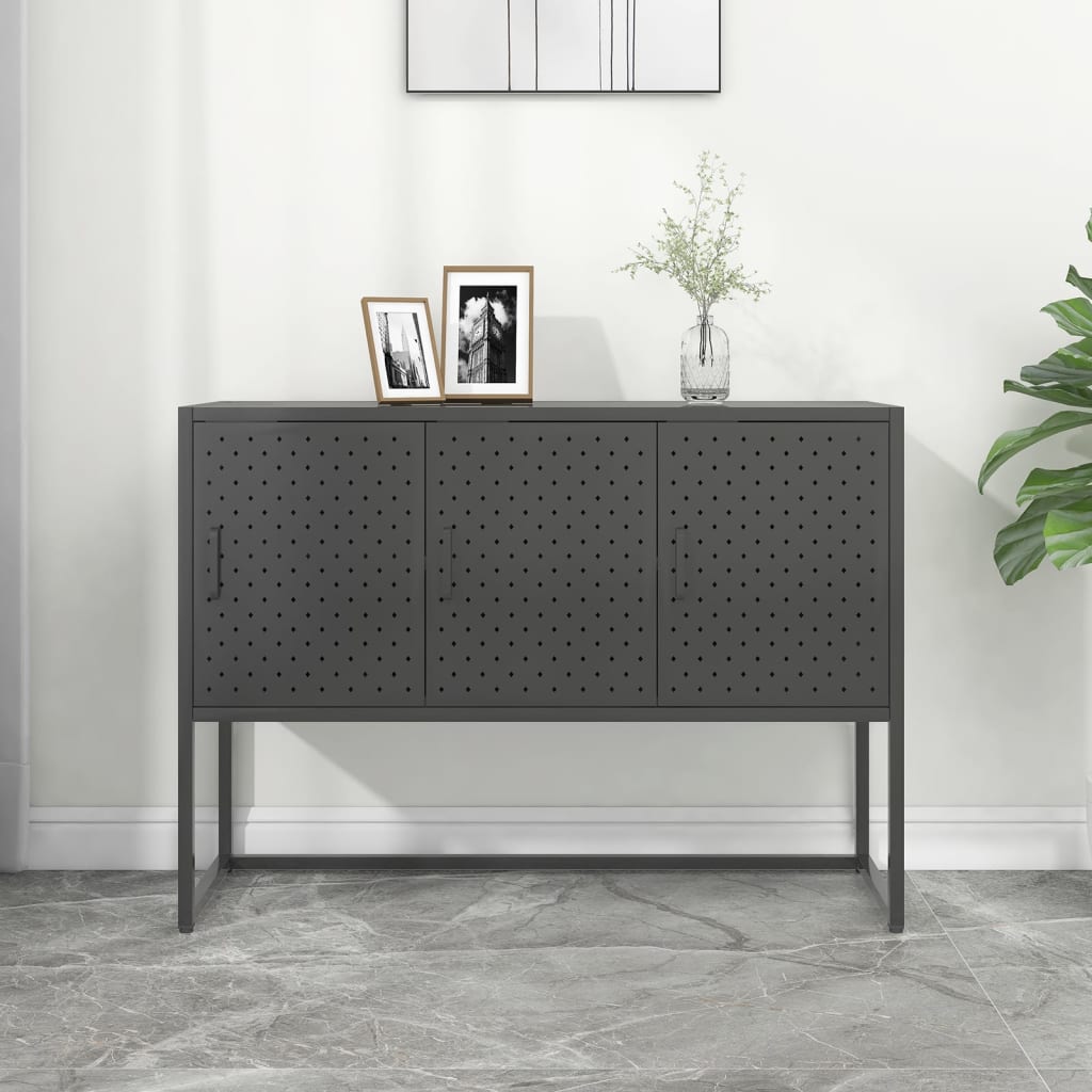 vidaXL Bahut Anthracite 105x35x75 cm Acier