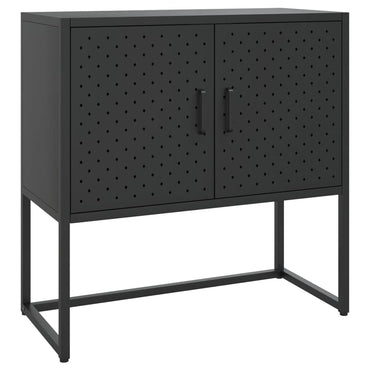 vidaXL Commode de salon Noir 75x35x75 cm Acier