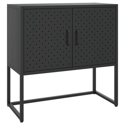 vidaXL Commode de salon Noir 75x35x75 cm Acier