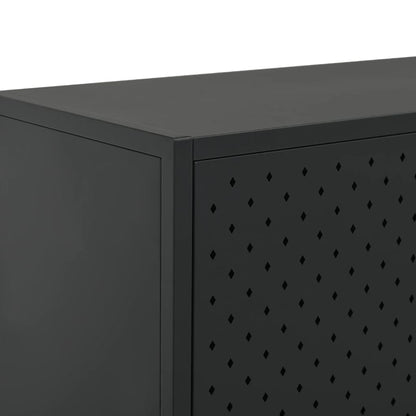 vidaXL Commode de salon Noir 75x35x75 cm Acier