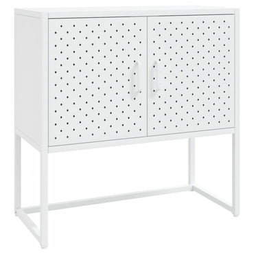 vidaXL Buffet blanc 75x35x75 cm acier