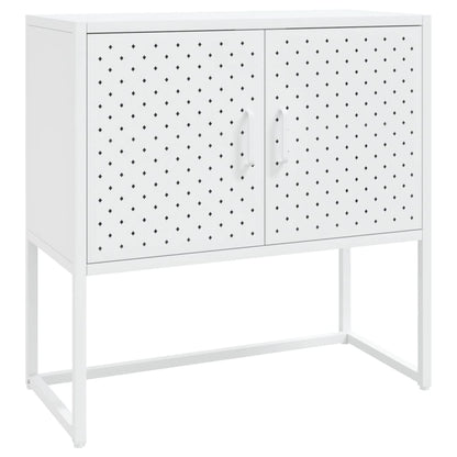 vidaXL Buffet blanc 75x35x75 cm acier