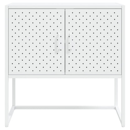 vidaXL Buffet blanc 75x35x75 cm acier