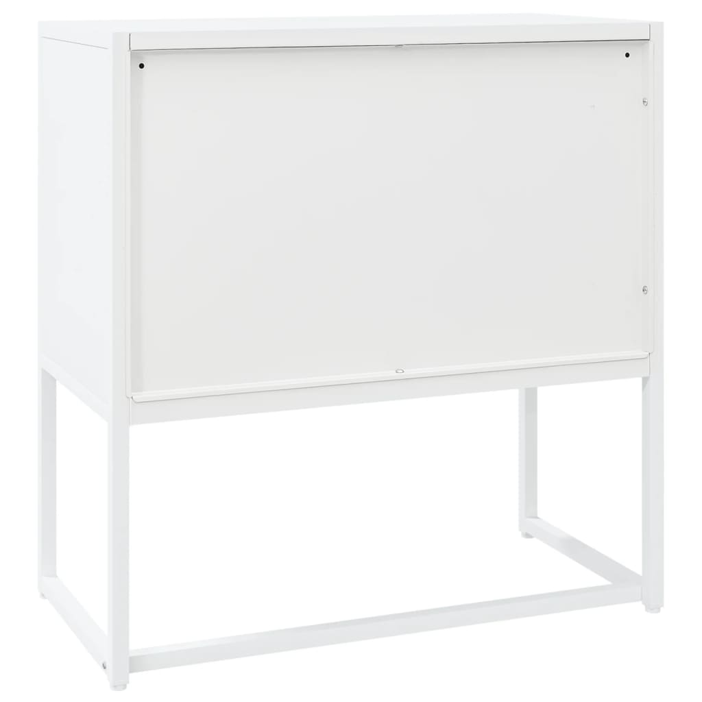 vidaXL Buffet blanc 75x35x75 cm acier