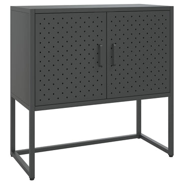 vidaXL Bahut Anthracite 75x35x75 cm Acier