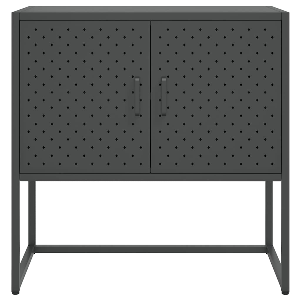 vidaXL Sideboard Anthrazit 75x35x75 cm Stahl