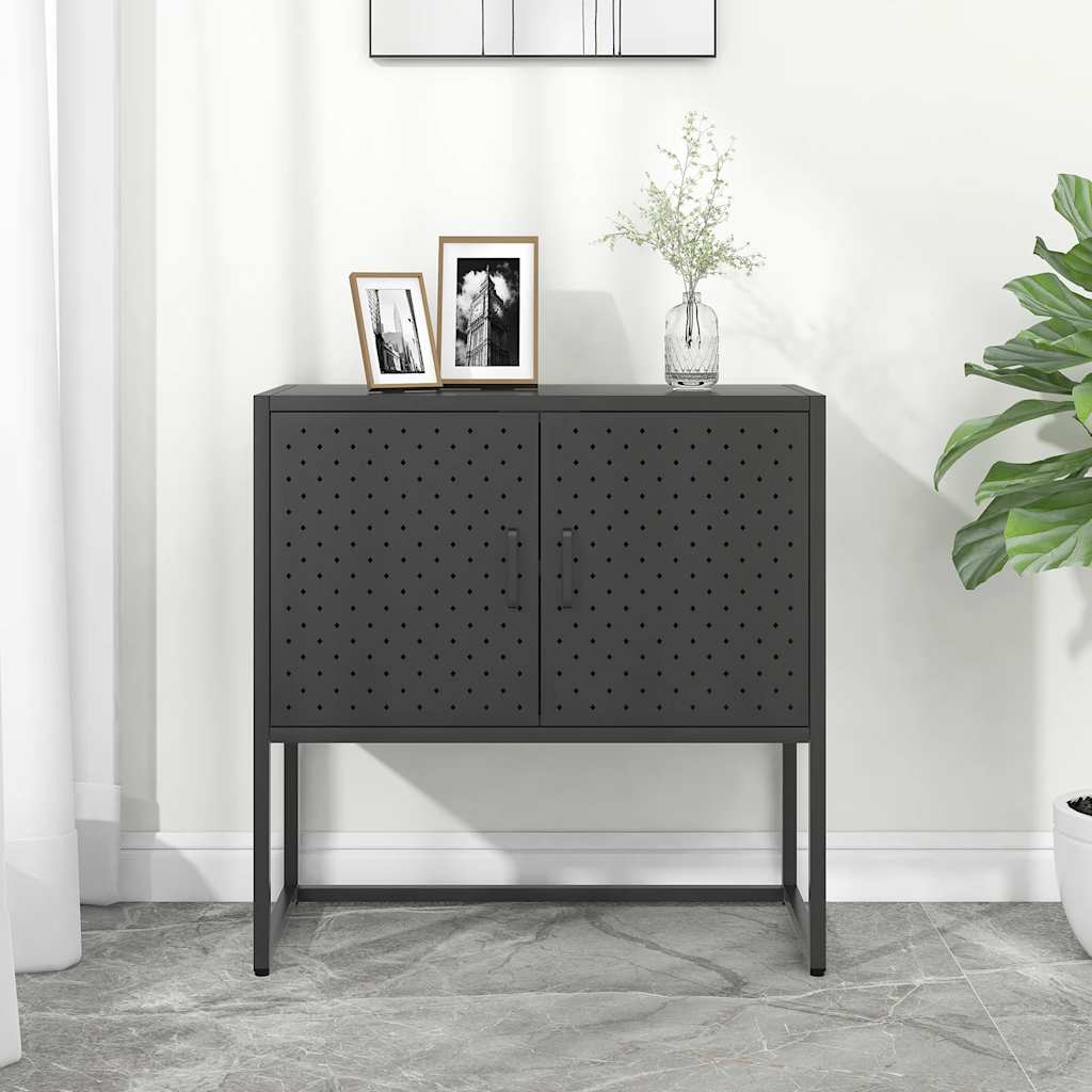 vidaXL Sideboard Anthrazit 75x35x75 cm Stahl