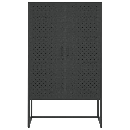 vidaXL Highboard Schwarz 80x35x135 cm Stahl