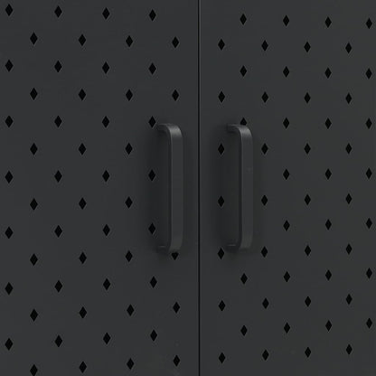 vidaXL Highboard Schwarz 80x35x135 cm Stahl
