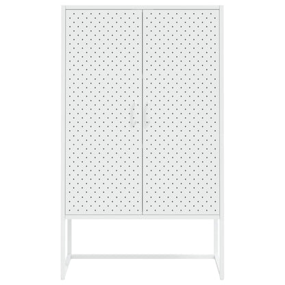 vidaXL Highboard Weiß 80x35x135 cm Stahl