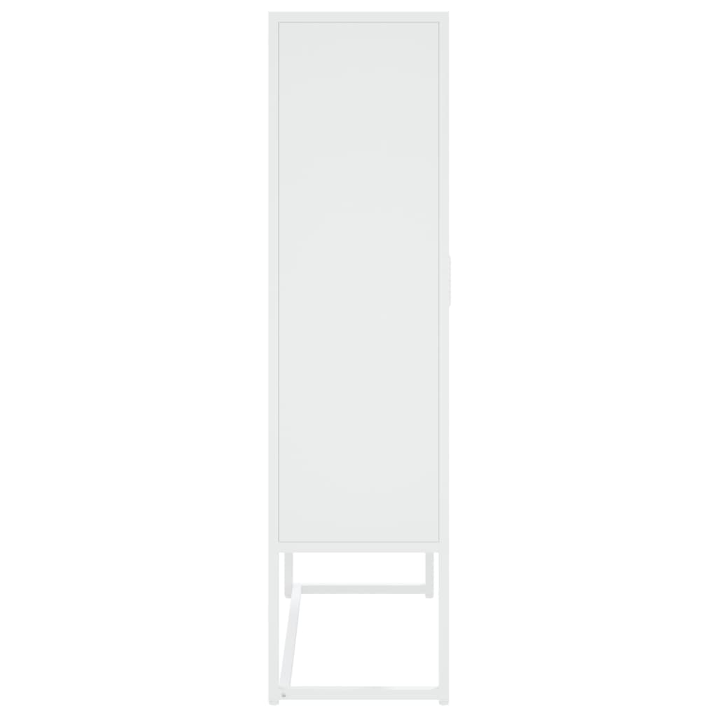 vidaXL Highboard Weiß 80x35x135 cm Stahl