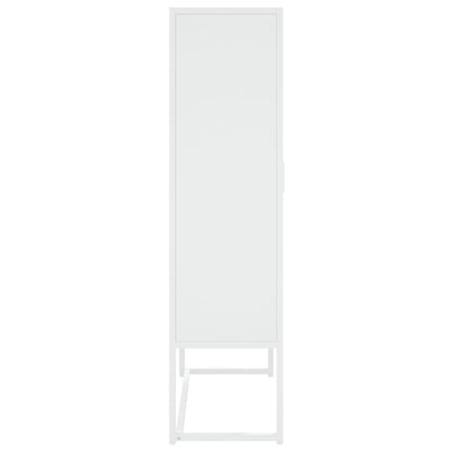 vidaXL Highboard Weiß 80x35x135 cm Stahl