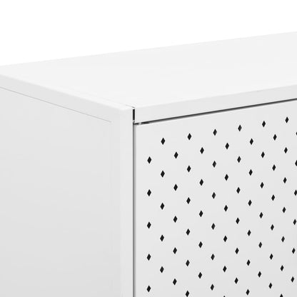 vidaXL Highboard Weiß 80x35x135 cm Stahl