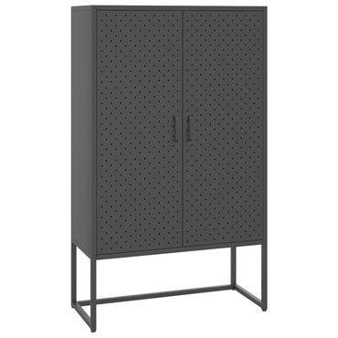 vidaXL Highboard Anthrazit 80x35x135 cm Stahl