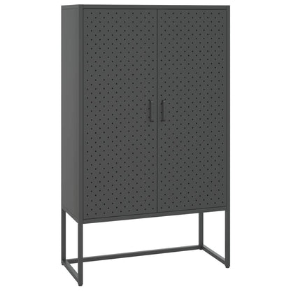 vidaXL Highboard Anthrazit 80x35x135 cm Stahl