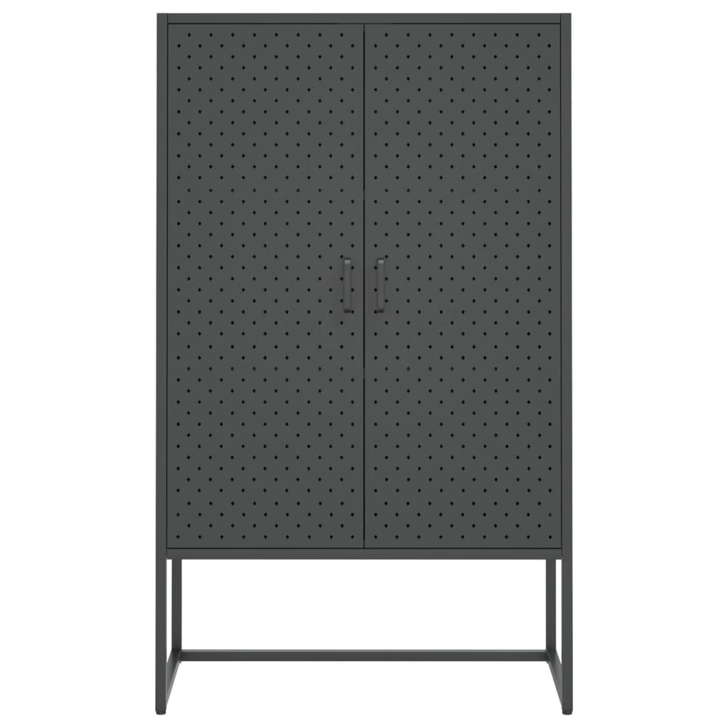 vidaXL Highboard Anthrazit 80x35x135 cm Stahl