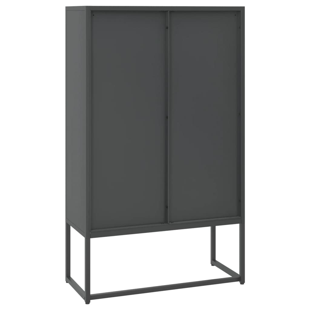 vidaXL Highboard Anthrazit 80x35x135 cm Stahl