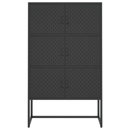 vidaXL Highboard Schwarz 80x35x135 cm Stahl