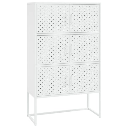 vidaXL Bahut blanc 80x35x135 cm acier