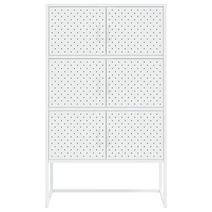vidaXL Bahut blanc 80x35x135 cm acier