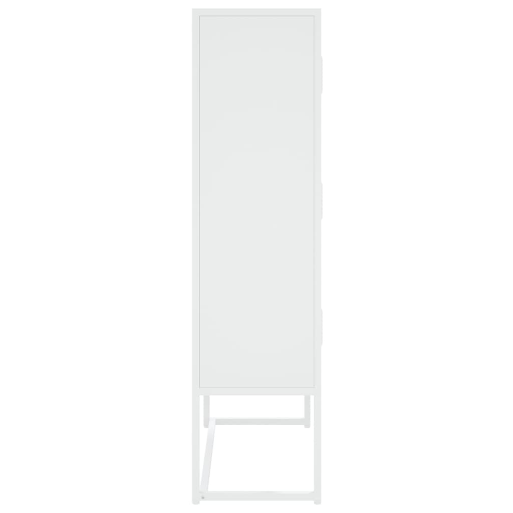 vidaXL Bahut blanc 80x35x135 cm acier