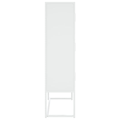 vidaXL Bahut blanc 80x35x135 cm acier