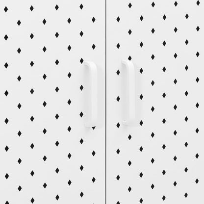 vidaXL Bahut blanc 80x35x135 cm acier