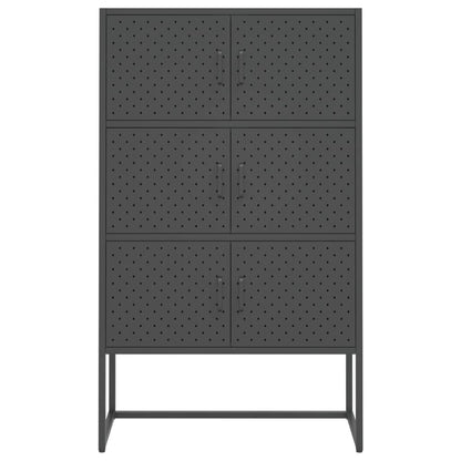 vidaXL Highboard Anthrazit 80x35x135 cm Stahl