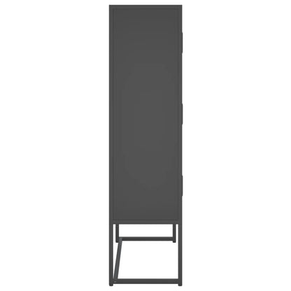 vidaXL Highboard Anthrazit 80x35x135 cm Stahl