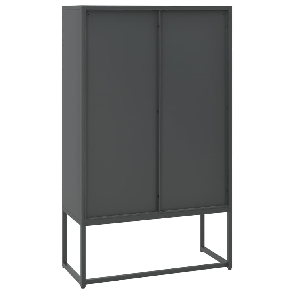 vidaXL Highboard Anthrazit 80x35x135 cm Stahl
