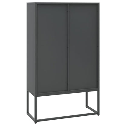 vidaXL Highboard Anthrazit 80x35x135 cm Stahl