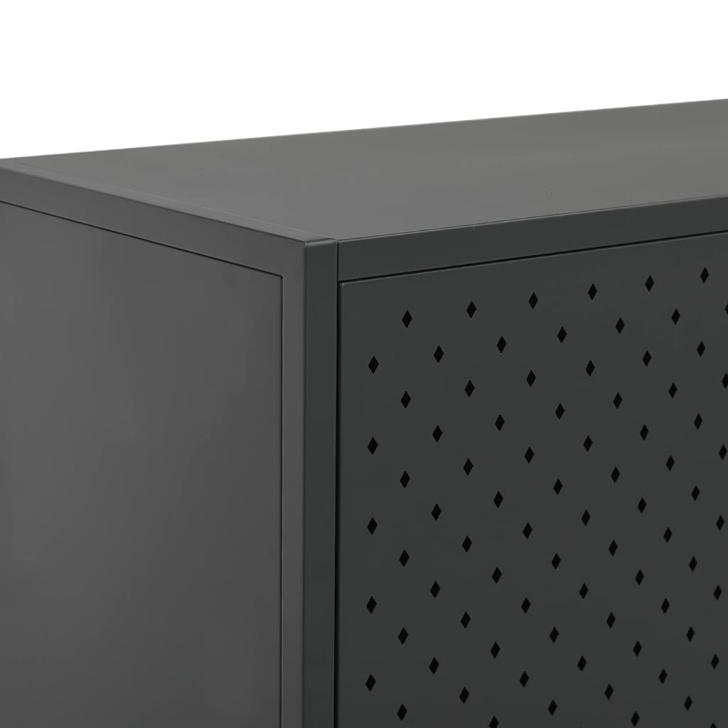 vidaXL Highboard Anthrazit 80x35x135 cm Stahl