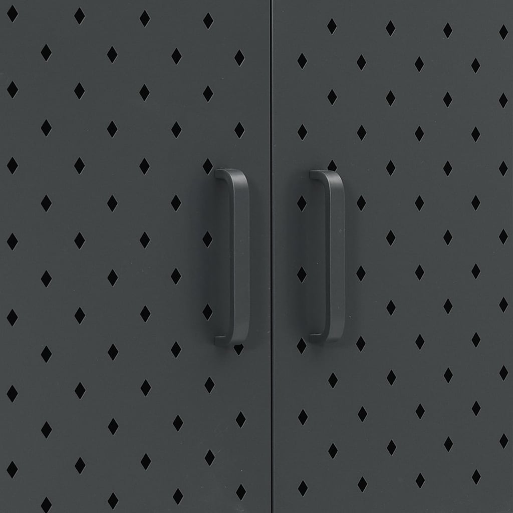 vidaXL Highboard Anthrazit 80x35x135 cm Stahl