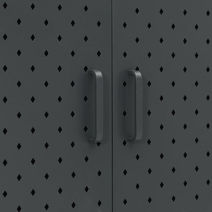 vidaXL Highboard Anthrazit 80x35x135 cm Stahl