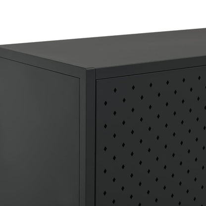 vidaXL Highboard Schwarz 80x35x100 cm Stahl